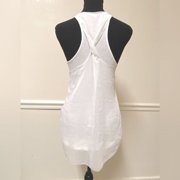 ANN TAYLOR White Tulle & Cotton Racerback Flowy Tanktop - Picture 13 of 16